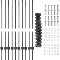 vidaXL Clôture en fil métallique avec poteaux, 10 x 1 mètre, en acier revêtu de PVC
