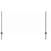 vidaXL Poteaux de clôture 22 pcs Vert 140 cm Acier