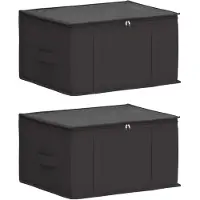 vidaXL : Boîtes de rangement avec fenêtre transparente, lot de 2, 33,6 L