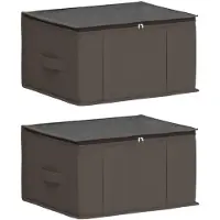 vidaXL : Boîtes de rangement avec fenêtre transparente, lot de 2, 33,6 L