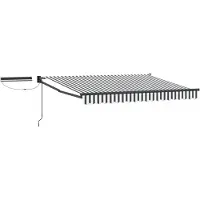 vidaXL Store électrique rétractable, anthracite et blanc, 3,5 x 2,5 m