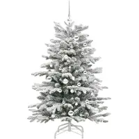 vidaXL Sapin de Noël Artificiel à Branches Articulées Blanc 150 cm