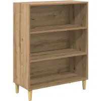 vidaXL Highboard Chêne Artisan 69,5 x 32,5 x 180 cm Matériau dérivé du bois