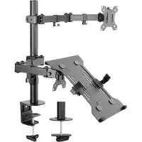 Speaka Professional - Sp-mm-302 X2 Support D'écran 33,0 Cm (13) - 81,3 Cm (32) Noir Inclinable + Pivotant, Réglable En