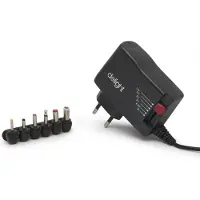 HomeShopXL Adaptateur universel 3 V-12 V - 1 000 mA - 12 W - Sortie CC réglable - Fiches CC interchangeables - Câble d'alimentation 120 cm [55056A]