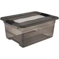 Keeeper Boîte de Rangement - - Cornelia - 12 L - Transparent - Crystal Grey