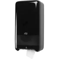 Tork 557508 Distributeur de papier toilette à double rouleau, noir pour papier toilette Midi