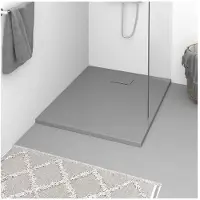 vidaXL Receveur de douche SMC Gris 100x80 cm
