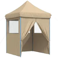 vidaXL Tente de fête, 200 x 200 x 306 cm, beige, tissu Oxford