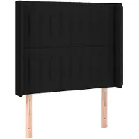 vidaXL Tête de lit avec oreilles Noir 83x16x118/128 cm Tissu