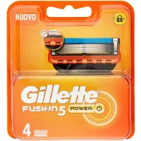Gillette Fusion5 Power pour rasoir à 5 lames, pack de 4 lames