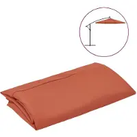 vidaXL Housse de rechange pour parasol Terracotta-Rouge 350 cm