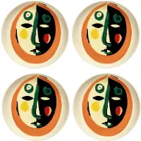 Serax Feast Assiette à Dessert avec Visage - Lot de 2 Face 1