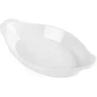 Olympia Plats à four ovales en faïence blanche 20,4 x 11,5 cm (6 pièces)