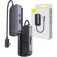 Baseus Hub 6In1 Padjoy Series Usb-C Do Usb 3.0 + Hdmi + Usb-C Pd + Jack 3.5Mm + Sd/Tf (Szary)