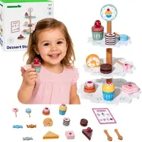 Tooky Toy Plateau de Bonbons Support en Bois Cupcakes Gâteaux