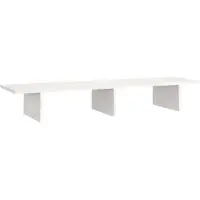 vidaXL Support d'écran blanc 100x27x15 cm pin massif