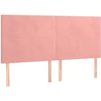 vidaXL Têtes de lit 4 pcs. Rose 80x5x78/88 cm velours