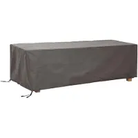 Perel Housse d'extérieur pour table jusqu'à 220 cm, grise, rectangulaire, 225 cm x 105 cm x 75 cm