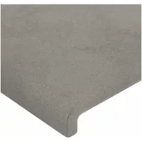 vidaXL Tête de lit LED gris clair 160x5x78/88 cm velours