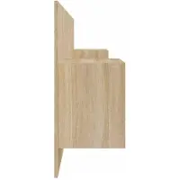vidaXL Tête de lit avec tables de chevet Chêne Sonoma Matériau dérivé du bois