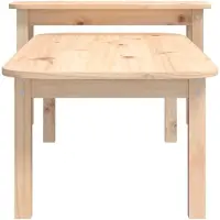 vidaXL Ensemble de 2 tables basses en pin massif