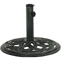 vidaXL Pied de parasol vert 44x44x31 cm Fonte