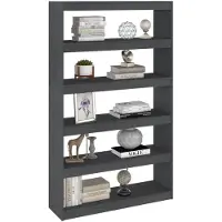 vidaXL Bibliothèque/Séparateur de pièce Gris 100x30x167,5cm Pin massif