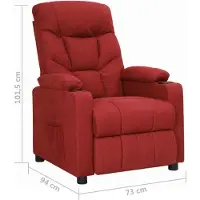 vidaXL Fauteuil relax rouge vin Tissu