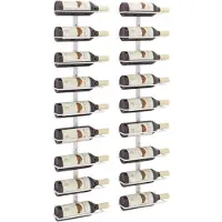 vidaXL Casier à vin mural pour 9 bouteilles 2 pcs Blanc Fer