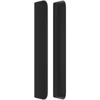 vidaXL Tête de lit avec oreilles Noir 83x16x118/128 cm Similicuir