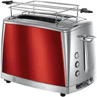 Russell Hobbs Grille-pain 2 fentes 1550 W 6 pièces. Réchauffeur de petits pains. gr-ed 23221-56 LUNA MOONLIGHT GREY