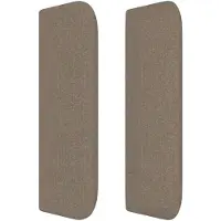 vidaXL Tête de lit avec oreilles Taupe 163x16x78/88 cm Tissu