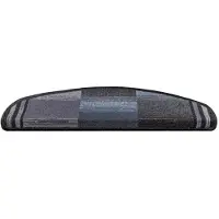 vidaXL Tapis d'escalier autoadhésifs 10 pcs 65x21x4 cm Noir et gris