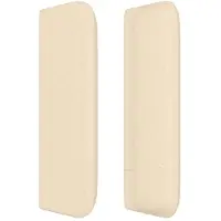 vidaXL Tête de lit avec oreilles Crème 203x16x78/88 cm Tissu