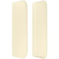 vidaXL Tête de lit avec oreilles Crème 163x16x78/88 cm Similicuir