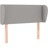 vidaXL Tête de lit avec oreilles gris clair 83x23x78/88 cm Tissu