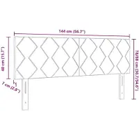 vidaXL Tête de lit vert foncé 144 cm velours