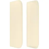 vidaXL Tête de lit avec oreilles Crème 203x16x78/88 cm Similicuir