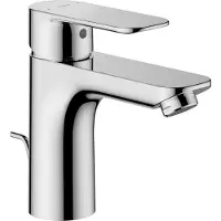 Hansa Mitigeur de lavabo BASIC XL 5550 Garniture d'écoulement 112 mm DN15 Chrome, 1 pièce.