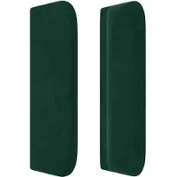vidaXL Tête de lit avec oreilles vert foncé 183x16x78/88 cm velours
