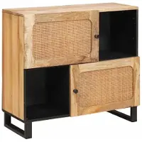 vidaXL Buffet Marron 80 x 33,5 x 75 cm Bois de mangue massif