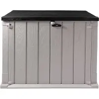 Ondis24 : Boîte de rangement pour jardin, bac à poubelles, modèle Light, gris anthracite