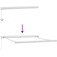 vidaXL Store extensible vert et blanc 300 x 250 cm