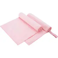 vidaXL Serviettes de sport 2 pcs Rose 100 x 50 cm