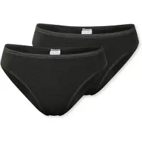 Schiesser Slip gris clair / noir