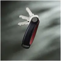 OrbitKey Hommes, Porte-clés, - Key Organiser Matte Leather - Ember, Noir