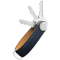OrbitKey Hommes, Porte-clés, - Key Organiser Matte Leather - Dusk, Noir