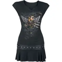 Spiral Robe courte Gothic de - Steam Punk Ripped - S - XL - pour Femme - noir - Taille L