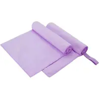 vidaXL Serviettes de sport 2 pcs Violet 100 x 50 cm